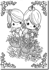 Valentin's day Precious moments coloring pages