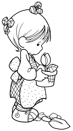Gardener's day coloring page