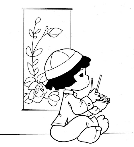 Asian coloring pages