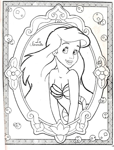 The Little murmaid coloring pages