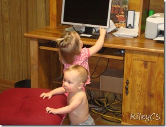 baby at computer