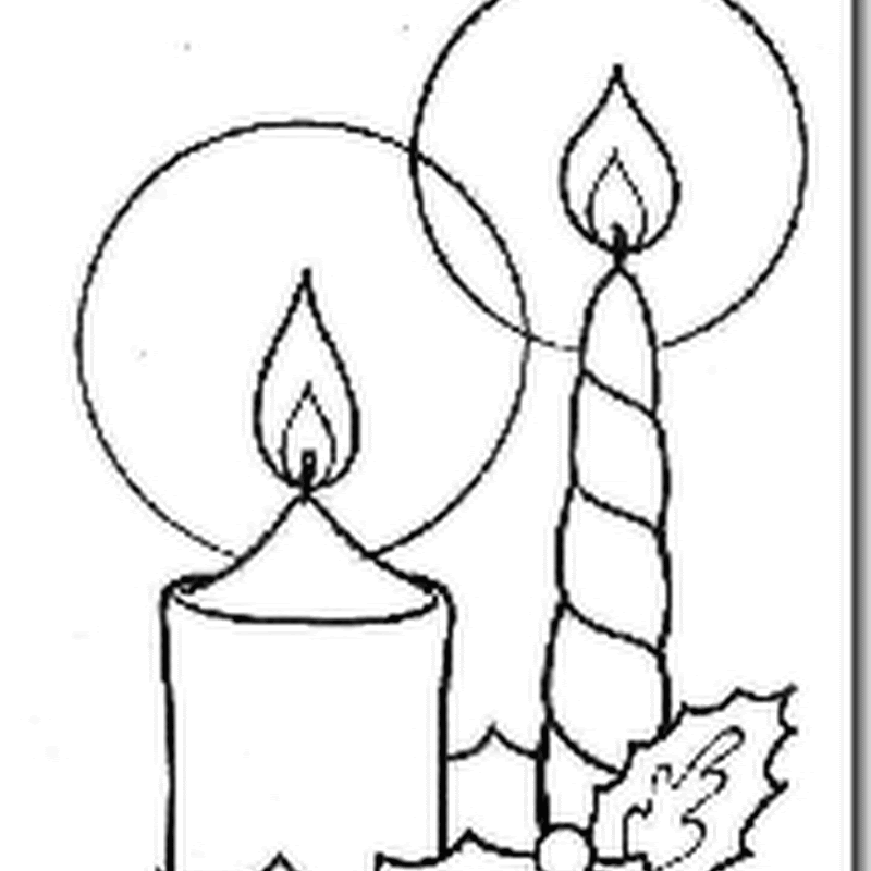 dibujos Navidad para colorear de velas