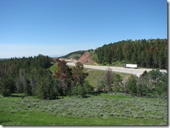 1326 View of I 80 from Summit Rest Area  I 80 WY