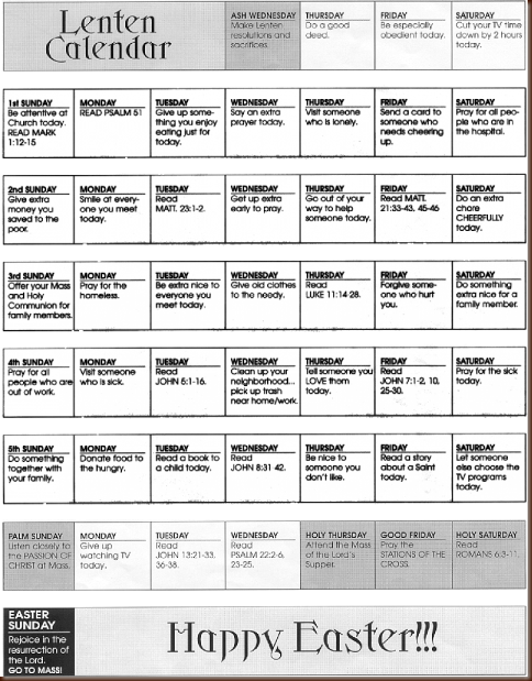 LentenCalendar LentenCalendar