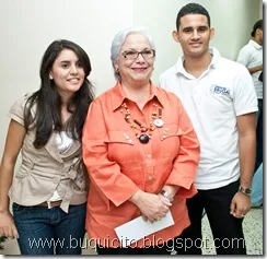 Mádeline Guzmán, Lizzie Sánchez de Roques y Evelio Vásquez