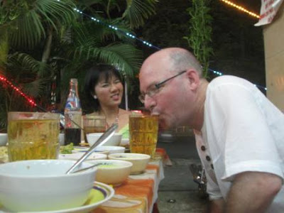 Dave working very hard on tour research