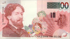 Le billet de 100 BEF, type Ensor, de la dernière série des billets en francs belges - Het biljet van 100 BEF, type Ensor van de laatste reeks bankbiljetten in Belgische frank