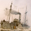 Maquette du bateau qui emmena les valeurs des agences de la BNB en Angleterre en 1940 - Maquette van het schip dat de waarden van de NBB-agentschappen naar Engeland bracht in 1940 Maquette du bateau qui emmena les valeurs des agences de la BNB en Angleterre en 1940 - Maquette van het schip dat de waarden van de NBB-agentschappen naar Engeland bracht in 1940