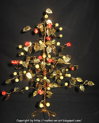 Golden-leaf-beads-tree