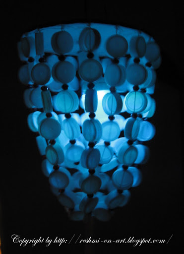 Coloured-bottle-cap-lamp