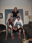 Shelley on the top, Victoria & Lou in the middle, Trudy, Warren & Stacy bottom. Not as big as the 1985 pyramid, but we couldn't help ourselves. Good times with good friends who go way back!
