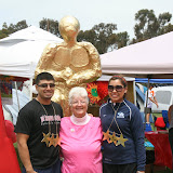 Miguel, Georgia &amp; friend after receiving Relay Oscars