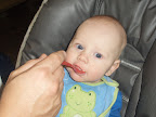 First spoonful of cereal!