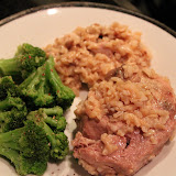 WWGE meal= before I cut the pork chop in half.