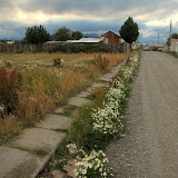 Puerto Natales street. The smaller roads are unsealed.