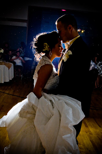 Rock star lighting wedding