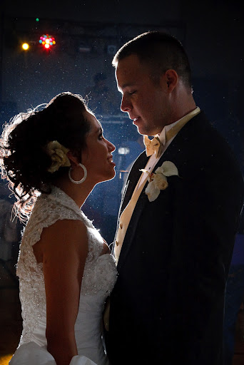 Rock star lighting wedding