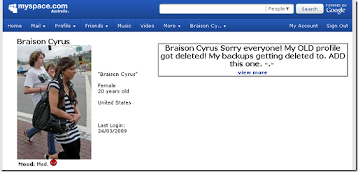 braison cyrus pictures. Braison Cyrus Myspace hacked