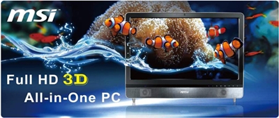 MSI Wind Top All-In-One 3D PC with Monitor 24 inch Full HD 3D