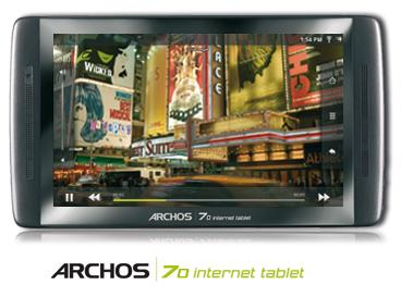 Archos 70, Tablets Android with 250GB HDD