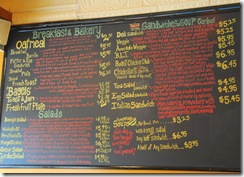 Beezy's menu