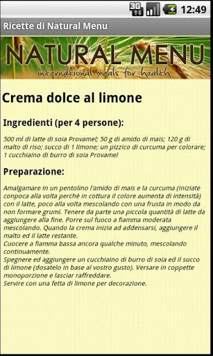 Ricette di Natural Menu