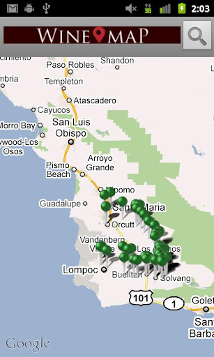 Wine Map of Santa Ynez