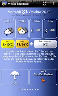 Météo Toulouse screenshot for Android