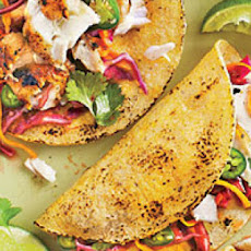 Grilled Fish Tacos with Jalapeño-Cabbage Slaw