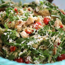 Quick Greek Spinach and Chicken Orzo