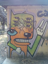 Graffiti Za Dog with Eyes