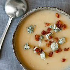 Pear Soup with Pancetta and Blue Cheese