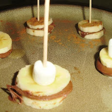 Easy Healthy Banana Peanut Butter Nutella Sandwich Snacks