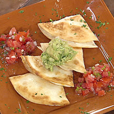 Fiesta Quesadillas with Simple Salsa and Holy Guacamole