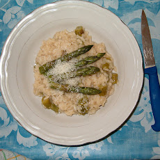 Walnut Risotto With Roasted Asparagus