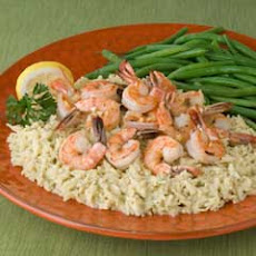 Shrimp Scampi Over Rice