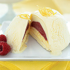Lemon-Raspberry Ice Cream Bombes