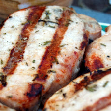 Grilled Rosemary Garlic Pork Chops