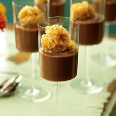 Chocolate Natillas with Coffee-Bean Granita