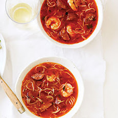 Chorizo and Shrimp with Toasted Pasta