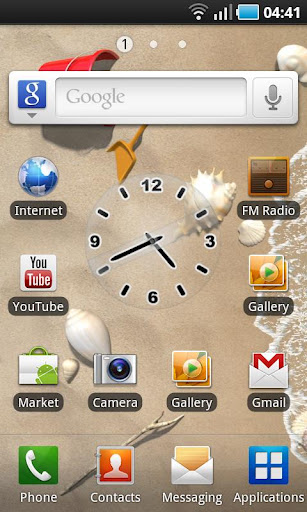 glass-clock-black for android screenshot