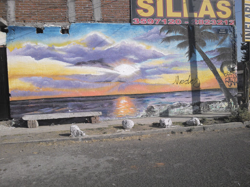 Graffiti De Ocaso En La Playa