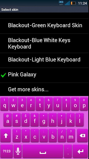 Pink Galaxy Keyboard Skin