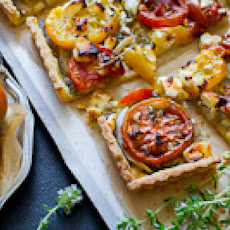 Tomato Tart with Pesto & Onions
