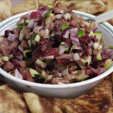 Spicy Fruit Salsa With Cinnamon Sugar Pita Chips