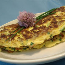 Flaeskeaeggekage (Danish Bacon & Egg Pancake/Omelet)
