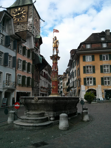 Solothurn, Fischbrunnen / St. Ursen-Brunnen