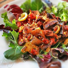 Ratatouille On Broiled Polenta with Baby Greens