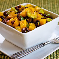 Mango Salad with Black Beans, Avocado, Mint, and Chile-Lime Vinaigrette