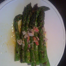 Grilled Green Asparagus with Shallot Vinaigrette